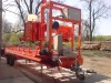 Prodám mobilní pásovou pilu Katr téměř novou s předřezem a Počítačem