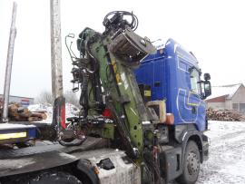 lesovůz Scania a klanicový návěs Svan
