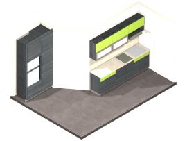Návrhy nábytku a kuchynských liniek v 2D a 3D prostredí.