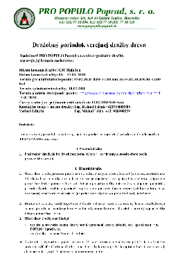 Verejná dražba dreva
