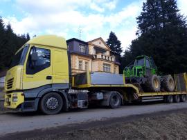 Preprava strojov - prevoz lkt ukt - podvalnik - trailer