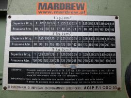 Dyhovací lis MANNI 2500x1300mm 2-plošný vodné ohrievanie