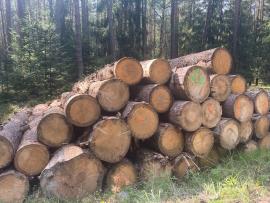 Prodám smrkovou kulatinu průmět 35+ cm délka 4m