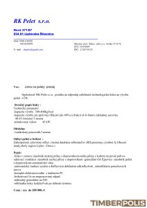 Predaj peletovacej linky 
