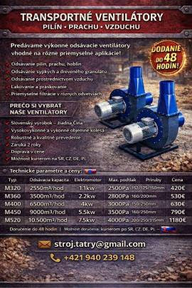 Odsávací zařízení Transportné ventilátory  |  Sušárny, vzduchotechnika | Dřevoobráběcí stroje | Juraj polovka šneky výroba 